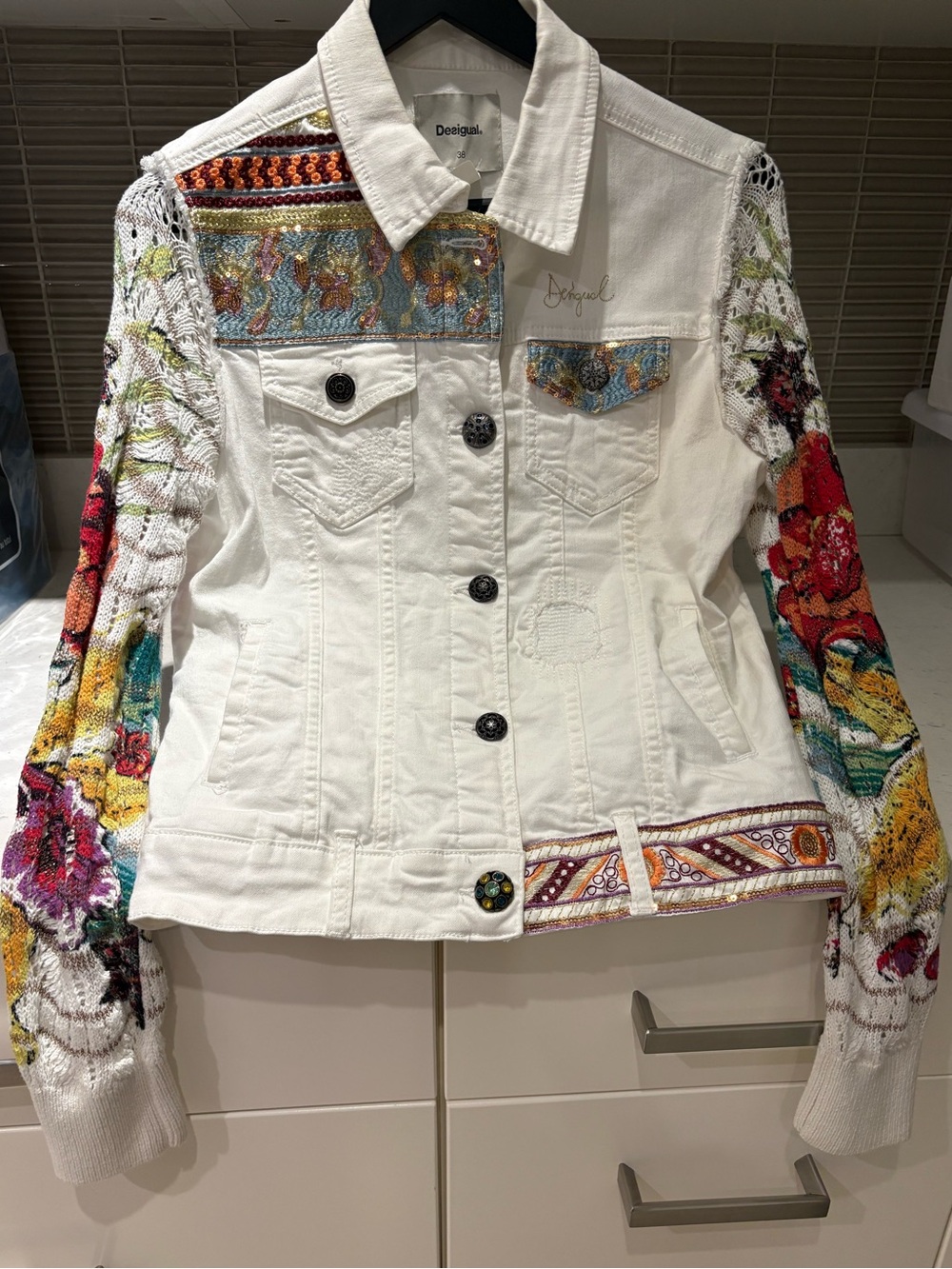 Women's Desigual White Jacket